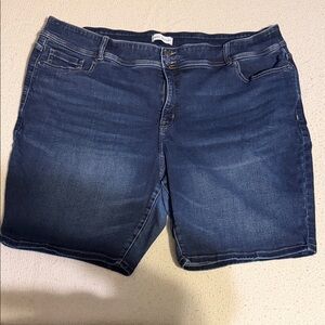 Lane Bryant Dark Blue Denim Shorts